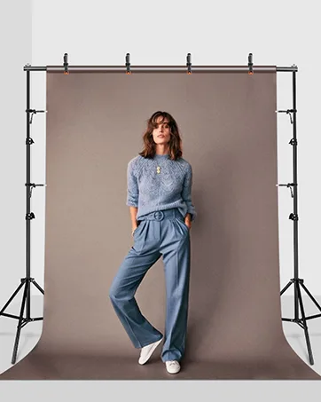 Hpusn 8.5 x 5 ft Backdrop Stand: Photo Video Studio Adjustable Backdrop Stand for Parties, Wedding, Photography, Advertising Display BS01T - Adjustable Backdrop