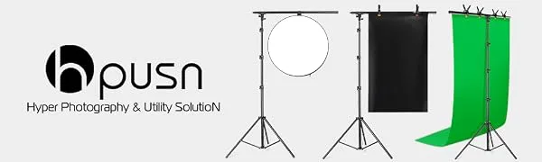 Hpusn 8.5 x 5 ft Backdrop Stand: Photo Video Studio Adjustable Backdrop Stand for Parties, Wedding, Photography, Advertising Display BS01T - T-Shape Backdrop Stand Kit