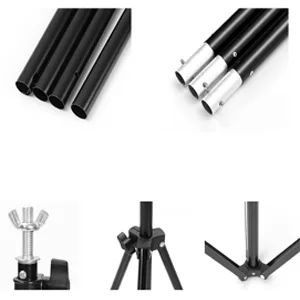 Photo Video Studio, 10Ft Wide Adjustable Backdrop Stand, Background Support System Kit with Clamps Carry Bag 6.5X10Ft - 10ft Photo Video Studio Backdrop Background Stand