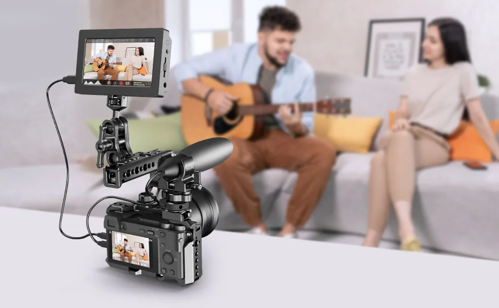 SmallRig Shotgun Microphone Holder (Cold Shoe) , Built-in Soft Silicone, Bumps and Noises Absorption BSM2352 - BSM2352