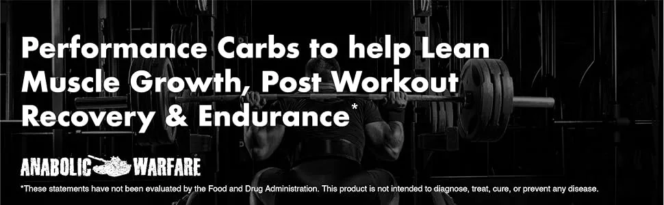 Anabolic Warfare Glyco Surge Glycogen Supplement Performance Carbs to Help Lean Muscle Growth, Post Workout Recovery and Endurance* (Natural - 40 Servings) - Performance Carbs to help lean muscle growth