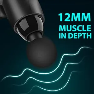 DARKIRON Massage Gun Deep Tissue, Percussion Muscle Electric Massage Gun for Athletes - with 15 Massage Heads and 10 Speeds, Black - massage gun