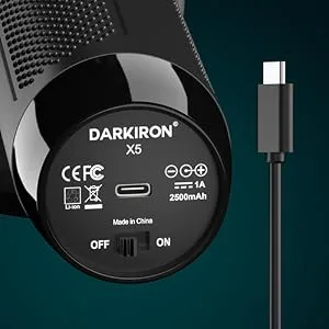 DARKIRON Massage Gun Deep Tissue, Percussion Muscle Electric Massage Gun for Athletes - with 15 Massage Heads and 10 Speeds, Black - massage gun
