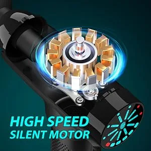 DARKIRON Massage Gun Deep Tissue, Percussion Muscle Electric Massage Gun for Athletes - with 15 Massage Heads and 10 Speeds, Black - Massage Gun