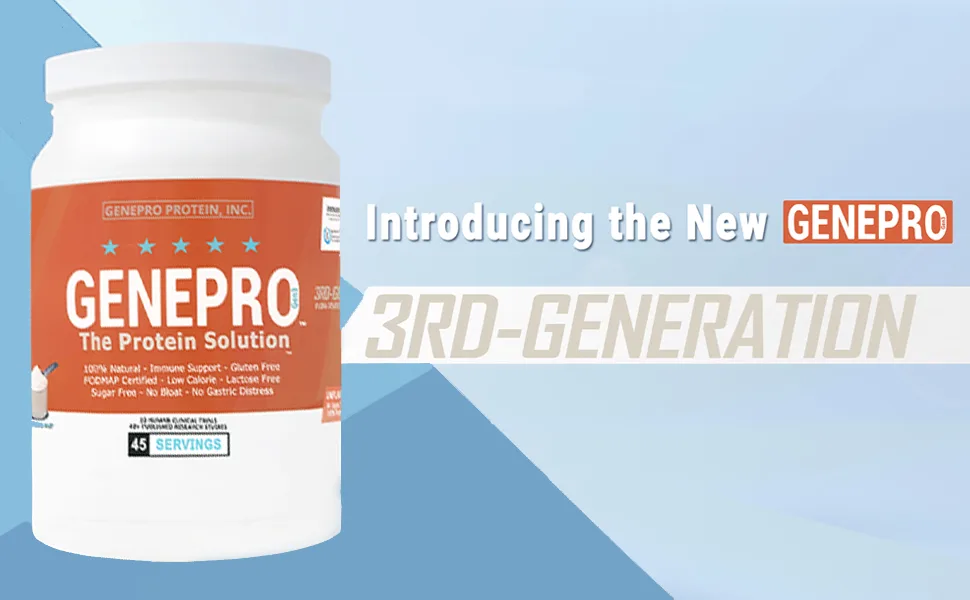 Genepro Unflavored Protein Powder - Lactose-Free, Gluten-Free, & Non-GMO Whey Isolate Supplement Shake (3rd Generation, 60 Servings) 60 Servings (Pack of 1) Original Formula - genepro