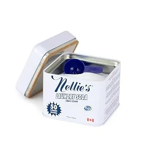 Nellie's 50 Load Laundry Soda Tin with Two Nellie's 50 Load Laundry Soda Refill Pouches - 50 Load Tin