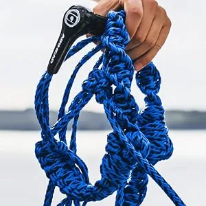 Airhead Spiral Braid Wakesurf Rope, 3 Sections, 16-Feet - Enhanced Grip