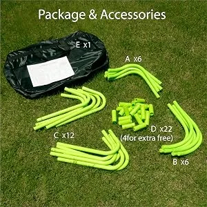 CAIKEI Agility Speed Hurdles Upgraded Training Hurdles Adjustable Height,Ultra Durable All-in-One Speed Hurdles with Carrying Handle, 6 Pack Green - green hurldes04
