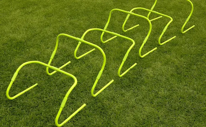 CAIKEI Agility Speed Hurdles Upgraded Training Hurdles Adjustable Height,Ultra Durable All-in-One Speed Hurdles with Carrying Handle, 6 Pack Green - hurdles01