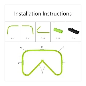 CAIKEI Agility Speed Hurdles Upgraded Training Hurdles Adjustable Height,Ultra Durable All-in-One Speed Hurdles with Carrying Handle, 6 Pack Green - hurdles09