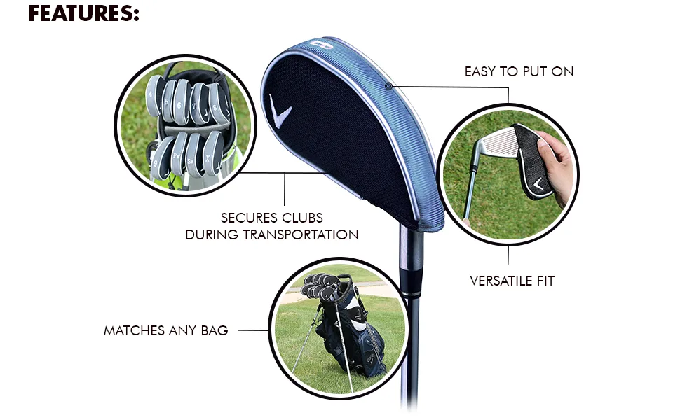 Callaway Golf Iron Headcovers Standard Grey - Features Banner