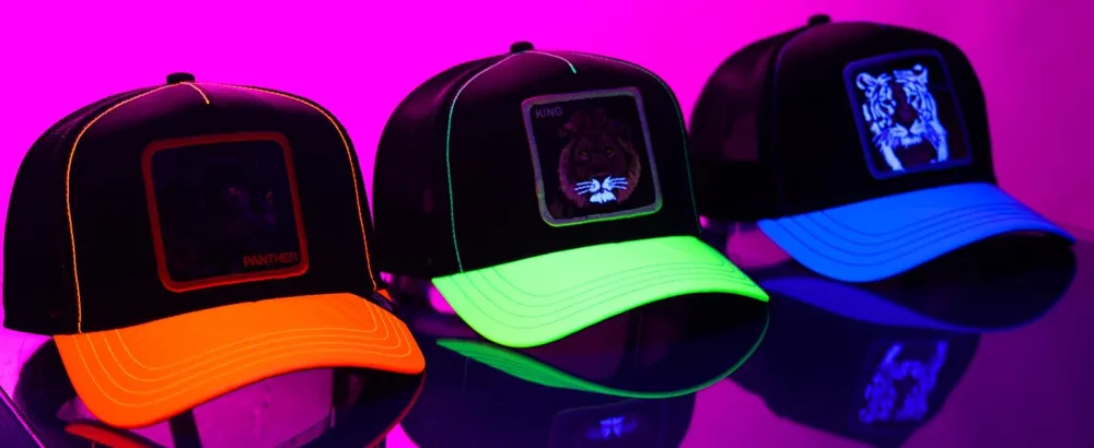 Goorin Bros. The Farm Adjustable Snapback Mesh Trucker Hat Black (Panther) - Glow Cats