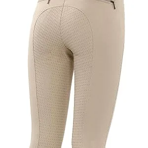 HR Farm Women's Full Seat Silicone Grip Breeches Horse Riding Jodhpurs 1 Beige 28 - full seat