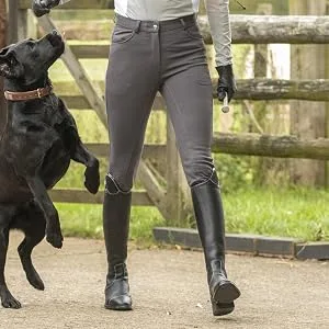 HR Farm Women's Full Seat Silicone Grip Breeches Horse Riding Jodhpurs 1 Beige 28 - full seat