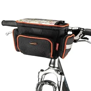 Ibera Bike Handlebar Bag for Camera Equipment, Clip-on Quick Release Bicycle Bag with Rain Cover and Map Sleeve, Medium (IB-HB4) - IB-HB4