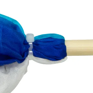 KIKIGOAL 16.4FT Dance Streamer Gymnastics Dance Ribbons Belly Dance Real Silk Ribbon Throw Streamer with Rod for Talent Shows, Artistic Dancing, Baton Twirling, Church Praise etc GRADUAL BLUE - product information 7