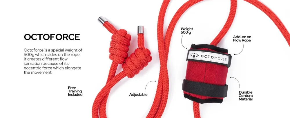 OctoForce - Octomoves Flow Rope Add-on for Weighted Rope Workout  High-Performance, Durable Arm Weights for Exercise Rope Workout  1.1 Lb Detachable Training Weights  Cardio & Strength Workout Rope - exercise ropes training ropes for home rope workout exercise ropes flow rope training ropes fitness