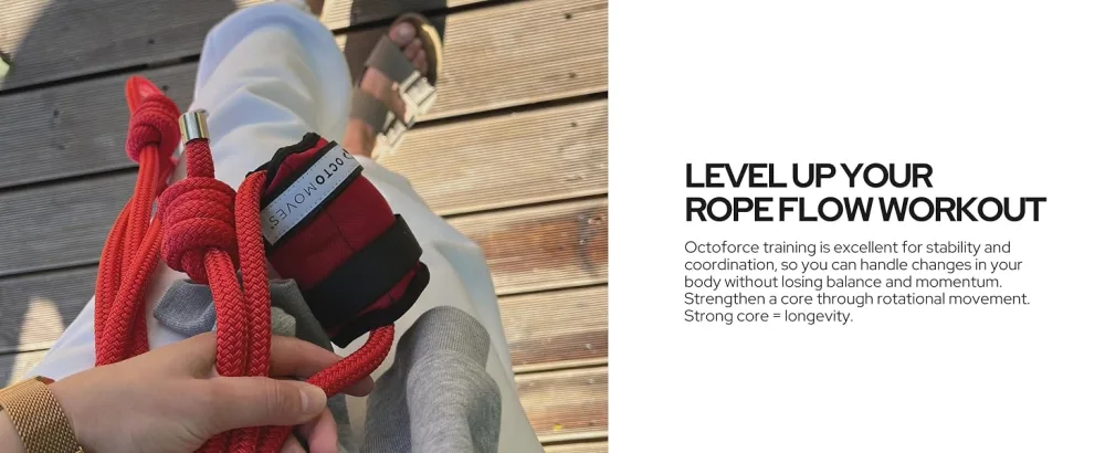 OctoForce - Octomoves Flow Rope Add-on for Weighted Rope Workout  High-Performance, Durable Arm Weights for Exercise Rope Workout  1.1 Lb Detachable Training Weights  Cardio & Strength Workout Rope - weight rope rope exercise heavy ropes for workout work out ropes conditioning rope weight