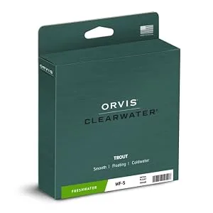 Orvis Clearwater Fly Line - Versatile 90-Foot Weight Forward 3-9WT Fly Fishing Line with Welded Loop, Multifilament Core WF 5 Moss - Green