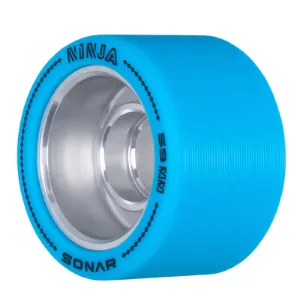 Riedell Sonar Wheels - Ninja - Agile Roller Skate Wheels - 4 Pack of 59mm x 38mm Wheel Blue - skates rollerskates outdoor roller rollar patines adult toddler girls womens quad roll outside