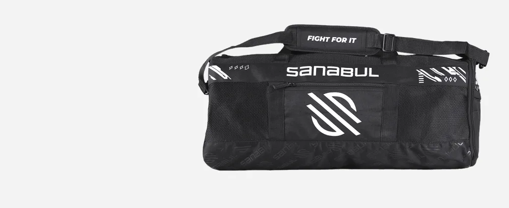 Sanabul Lab Series Mesh Duffel Gym Bag (Black/White, Standard) Black/White Standard - Lab Series Duffel Bag