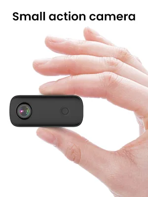 SJCAM C100+ Small Action Camera 4K30FPS WiFi Camera, APP Control, HD 15MP Image, Mini Portable Action Camera, Underwater 98ft Waterproof Camera with Helmet Mount Accessory Kits, 1 oz, 2.4*1*0.6(inch) - small action thumb camera