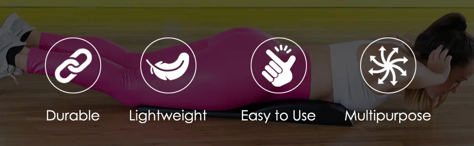 Solofit Ab Exercise Mat Abdominal, Sit Up & Core Trainer Pad for Full Range Motion Ab Workout - Provides Lower Back Support, Lumbar Support, Stretches Ab Muscles Exercise Mat with Tailbone - Our sit up pad provides a great support for your neck.