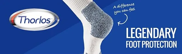 Thorlos J Max Cushion Running Rolltop Socks White/Navy (3 Pairs) Large - Thorlos Logo