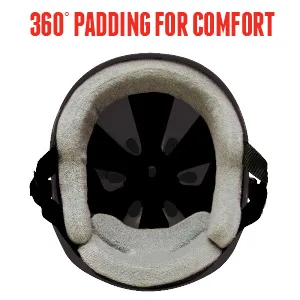 Triple Eight Sweatsaver Liner Skateboarding Helmet Medium Black Rubber w/ Red - product information 8