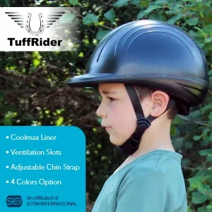 TuffRider Starter Basic Horse Riding Helmet Protective Head Gear for Equestrian Riders - SEI Certified -Royal - M - TuffRider Starter Basic Helmet