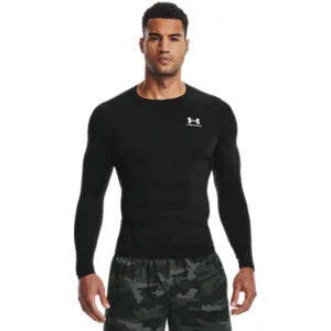 Under Armour Men's HeatGear Compression Long-Sleeve T-Shirt White (100)/Black Medium - Heatgear Compression LS