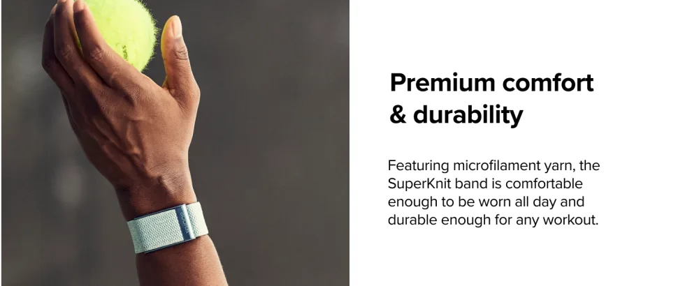 WHOOP Ultra-Soft SuperKnit Accessory Wristband 4.0 for Enhanced Performance, Comfort and Durability, Compatible 4.0 Wearable Health, Fitness & Activity Tracker, Moss - premium comfort and durability