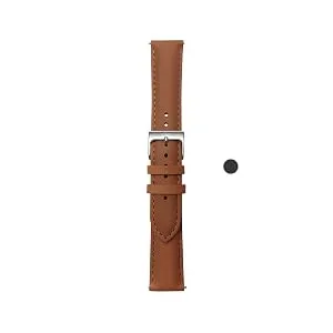 Withings Limited Edition Wristband | Lemon, 18 mm Leather 18mm Black - Silver Buckle - With Stitching - leather