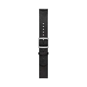 Withings Limited Edition Wristband | Lemon, 18 mm Leather 18mm Black - Silver Buckle - With Stitching - Stitch