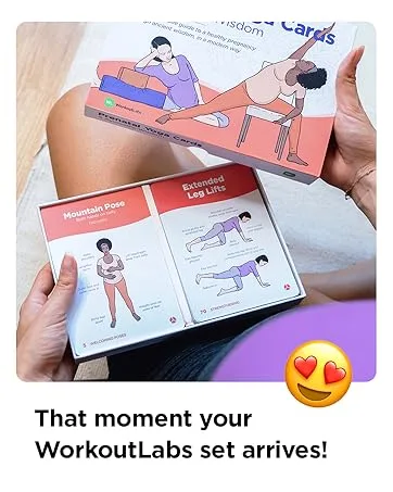 WorkoutLabs Yoga Cards I & II  Complete Set Beginners & Intermediate: Professional Study, Class Sequencing & Practice Guide  Premium Yoga Asana Flash Cards Deck with Sanskrit - That moment your WorkoutLabs Prenatal Yoga Cards set arrives!