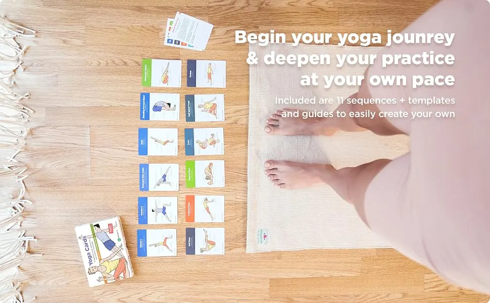WorkoutLabs Yoga Cards I & II  Complete Set Beginners & Intermediate: Professional Study, Class Sequencing & Practice Guide  Premium Yoga Asana Flash Cards Deck with Sanskrit - WorkoutLabs Yoga Cards Gift Set Beginners Intermediate Premium Yoga Asana Flash Cards Deck Sanskrit