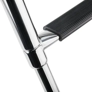 YaeMarine 2 Step Telescoping Boat Ladder Stainless Swim Marine Ladder Telescoping Drop Ladder(7321S) - BK-0027-3
