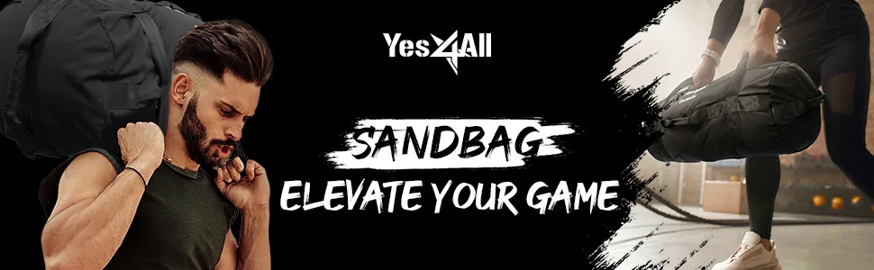 Yes4All Adjustable Sandbag for Fitness with handle - Great for Workout, Conditioning and Strength Training - Multiple Colors & Sizes Red - S - sandbag