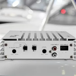 Pyle Hydra Marine Amplifier Upgraded Elite Series 400 Watt 2 Channel Bridgeable Audio Amplifier-Waterproof, Dual MOSFET Power Supply, GAIN Level Controls, RCA Stereo Input & LED Indicator (PLMRA200) - Pyle Hydra Marine Amplifier Upgraded Elite Series 400 Watt 2 Channel
