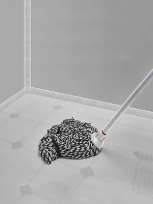 String Mop Microfiber Mop for Hardwood Floor Cleaning Self Wringing Mop for Home, Kitchen, Bath, Office Cleaning, Grey Heavy Duty Mop with Long Aluminum Handle - product information 2