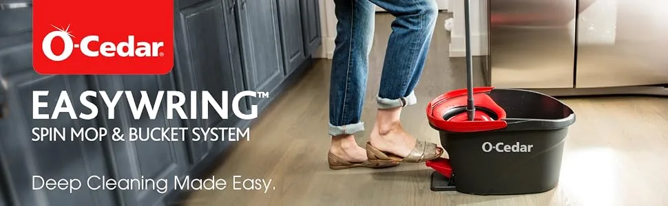 O-Cedar EasyWring Spin Mop Refill, 3 Count Standard EasyWring Refill (3-Pack) - EasyWring Spin Mop. Wood floor cleaner. Deep Cleaning made easy.
