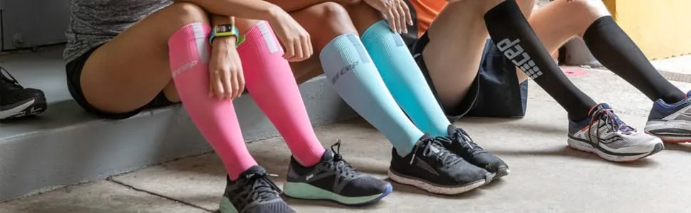 Mens Athletic Compression Run Sleeves - CEP Calf Sleeves for Performance 3 Black - product information 3