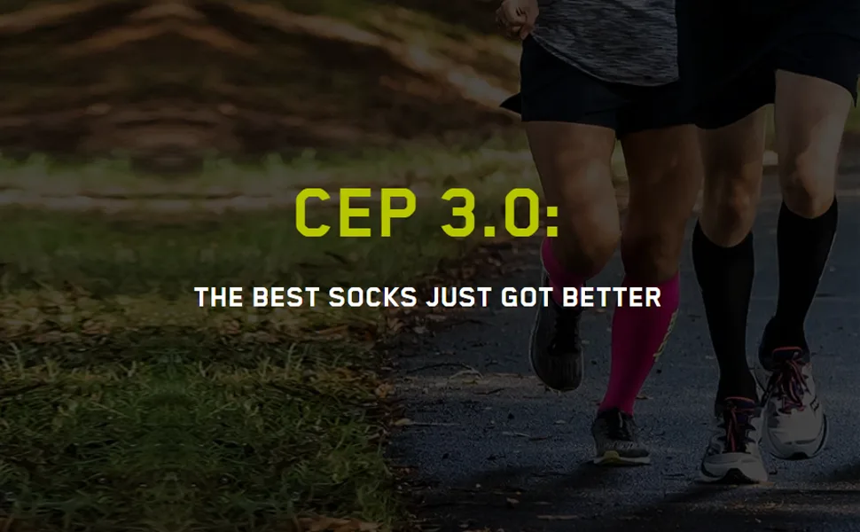 Mens Athletic Compression Run Sleeves - CEP Calf Sleeves for Performance 3 Black - product information 7