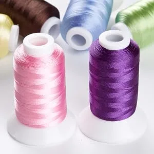 Simthread 60WT Sewing Embroidery Machine Thread Kit - 40 Colors 1100 Yards Spool for Brother Janome etc Sewing Embroidery Machines - 550 yards mini-king Spool Polyester embroidery Thread