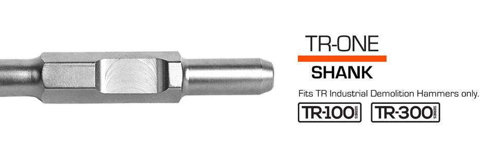 TR Industrial Point and Flat Concrete Chisels for Electric Demolition Jack Hammer - tr-one tr one shank chisel