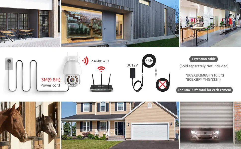 BOAVISION Security Camera Outdoor, Wireless WiFi IP Camera Home Security System 360 View,Motion Detection, auto Tracking,Two Way Talk,HD 1080P pan Tile Full Color Night Vision 1 Count (Pack of 1) - product information 22