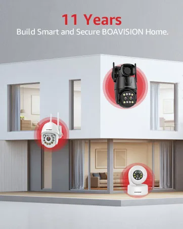 BOAVISION Security Camera Outdoor, Wireless WiFi IP Camera Home Security System 360 View,Motion Detection, auto Tracking,Two Way Talk,HD 1080P pan Tile Full Color Night Vision 1 Count (Pack of 1) - product information 3