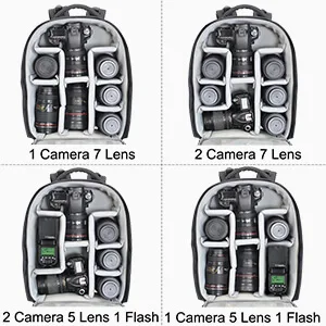 CADeN Camera Backpack Bag Professional for DSLR/SLR Mirrorless Camera Waterproof, Camera Case Compatible for Sony Canon Nikon Camera and Lens Tripod Accessories Black 2.0 Small - product information 2