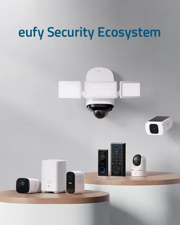 eufy security S220 Indoor Cam, 2K, Pan & Tilt, Indoor Security Camera, Wi-Fi Plug-in Camera, Human & Pet AI, Voice Assistant Compatibility, Night Vision, Motion Tracking, HomeBase not Compatible - T8410-3