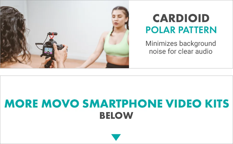Movo VXR10 Universal Video Microphone with Lightning Dongle Adapter - Includes Shock Mount, Deadcat Windscreen, Case - Compatible with iPhone 14, 13, 12, 11, XS, XR, X, Pro, Max, and More - movo